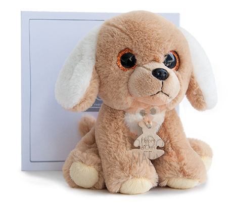  peps prairie peluche chien beige 